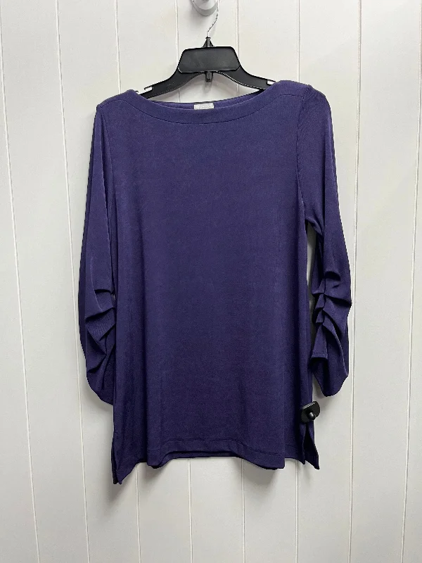 women's tops for fashion-forward individualsTop Long Sleeve By Chicos In Purple, Size: M