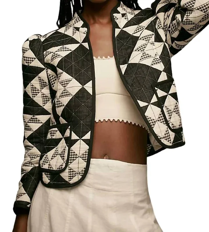 women's coats made in ethical factoriesWessex Jacket In Quilted Gingham