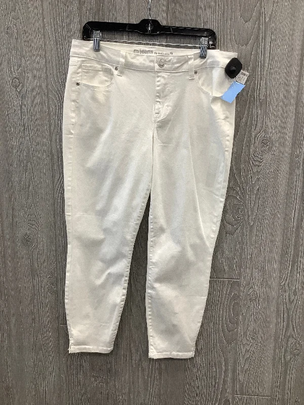 women's denim jeans with lace trimJeans Jeggings By Maurices In White, Size: 12