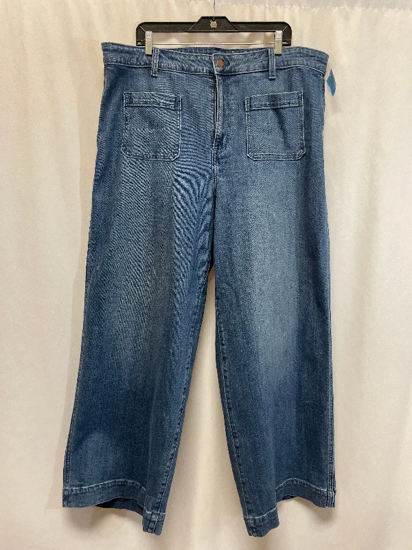 women's denim jeans for a vintage styleJeans Wide Leg By Old Navy In Blue, Size: 20