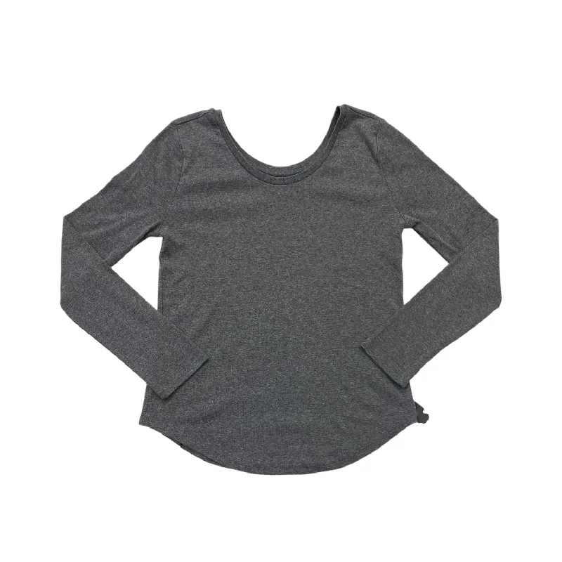 women's tops for summer festivalsTop Long Sleeve By Loft In Grey, Size: L