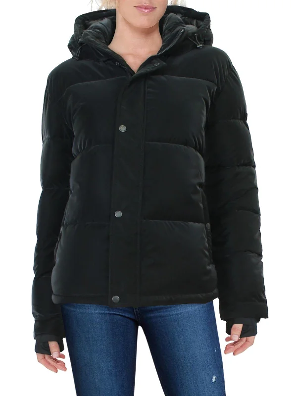 women's coats with belted waistsWomens Quilted Warm Puffer Jacket