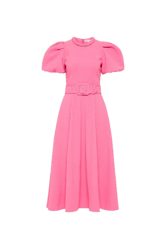 Sweetheart Neckline DressRosita Puff Sleeve Midi Dress