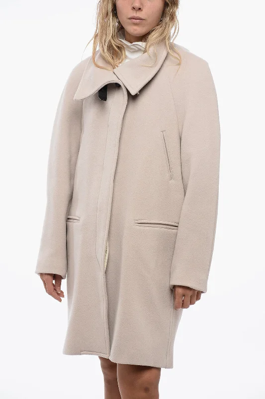 women's coats with adjustable sleevesIsabel Marant Blended Virgin Wool Coat with Buckle Detailed Collar