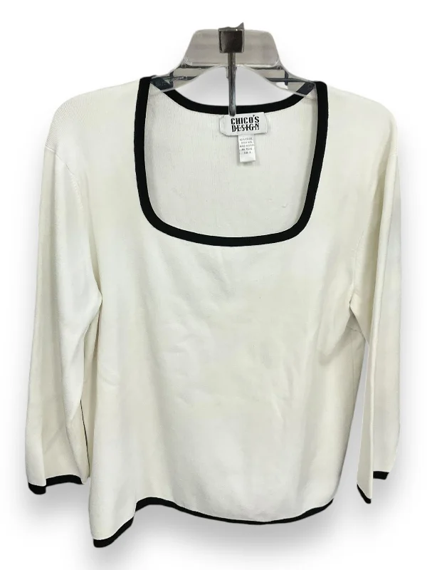 women's tops for those who want to elevate their everyday wear with chic and elegant piecesTop Long Sleeve Basic By Chicos In White, Size: Xl