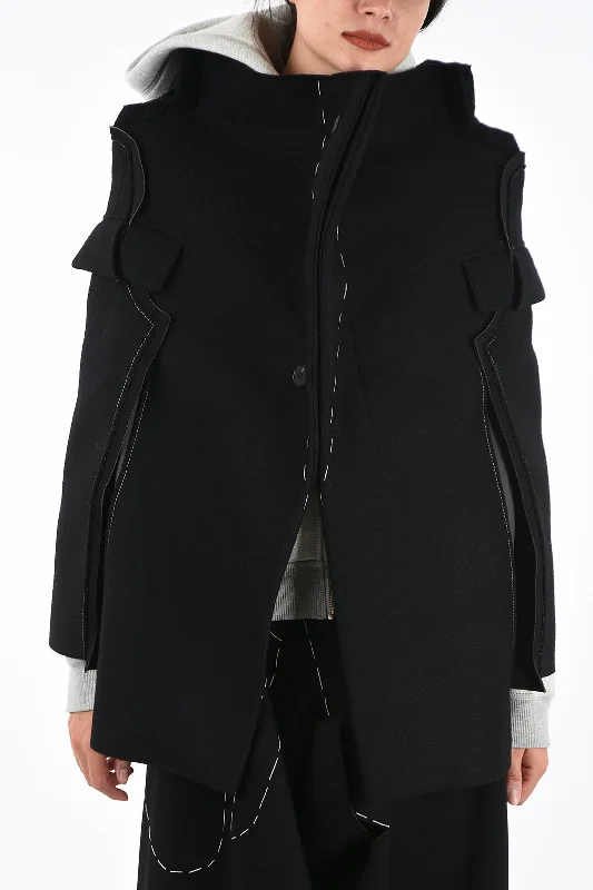 women's coats for skiingMaison Margiela MM0 Deconstructed Wool Blend Coat