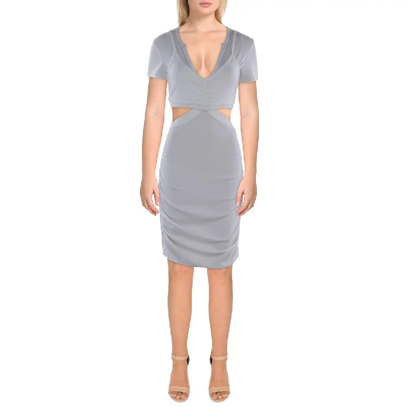 Casual Chic DressJonathan Simkhai Womens Knee-Length Cutout Bodycon Dress