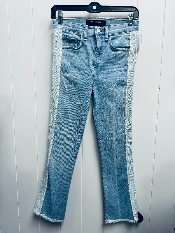 women's denim jeans with button-fly closureJeans Flared By Veronica Beard In Blue Denim, Size: 2