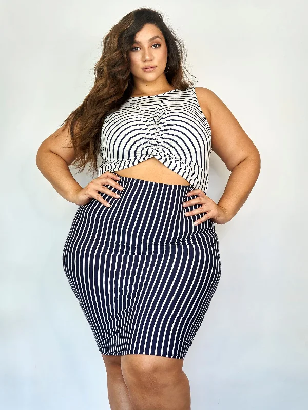 Shift DressEloise Cut-Out Stripe Bodycon Dress