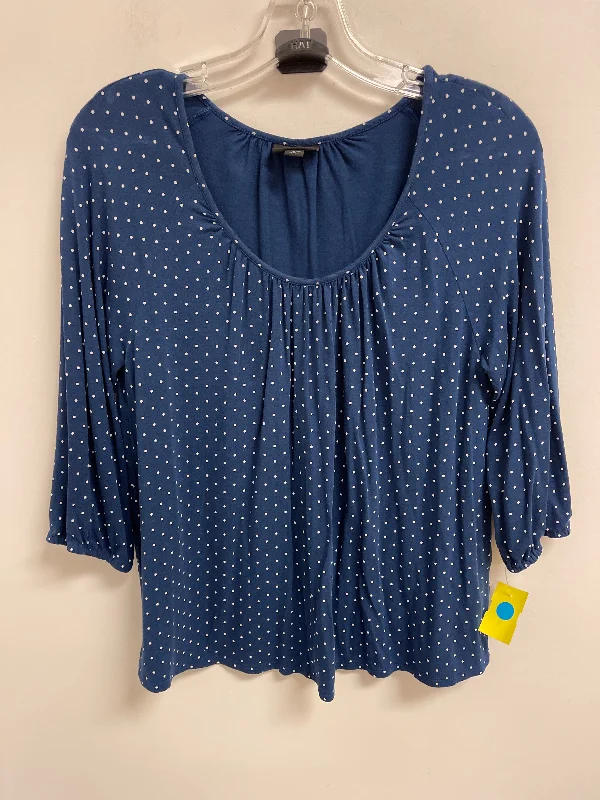 women's tops with cold-shoulder cutsTop Long Sleeve By J. Jill In Polkadot Pattern, Size: Mp