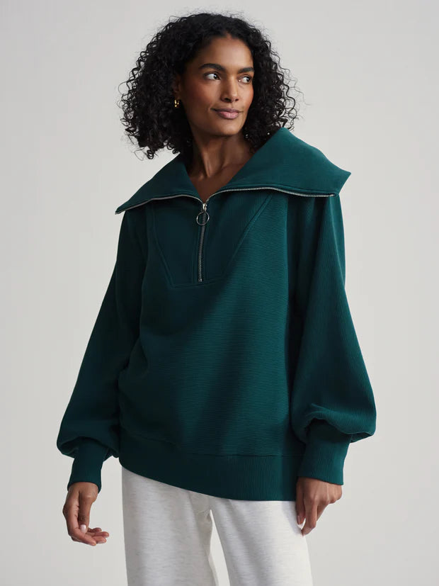 women's coats with embroidered patternsVine Half-Zip Pullover - Conifer