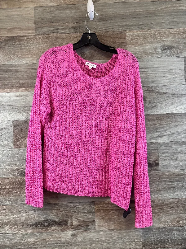 women's tops for date nightsTop Long Sleeve By Blu Pepper In Pink, Size: S