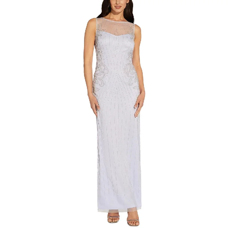 women's empire waist dressesPapell Studio by Adrianna Papell Womens Beaded Sleeveless Evening Dress