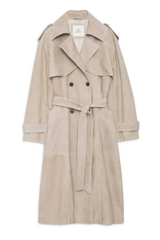 women's coats for those who want to make a fashion statementFinley Trench Coat In Taupe Brown