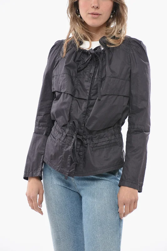 women's coats with button-down frontsIsabel Marant Utility NANCY Jacket with Drawstring