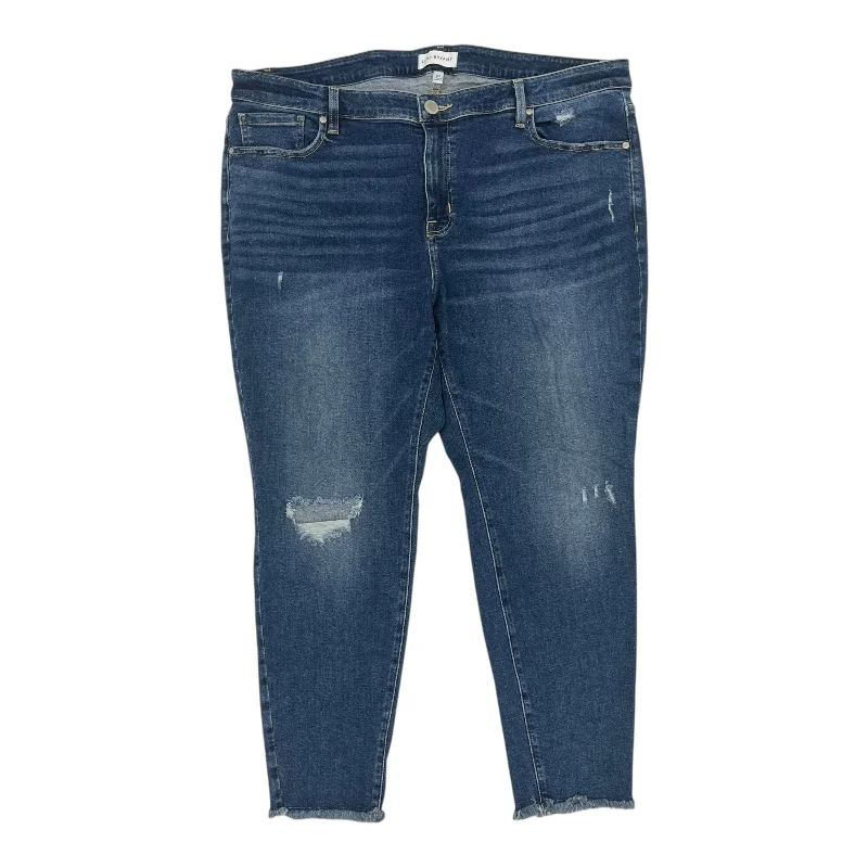 women's denim jeans for a casual FridayJeans Skinny By Lane Bryant In Blue Denim, Size:22