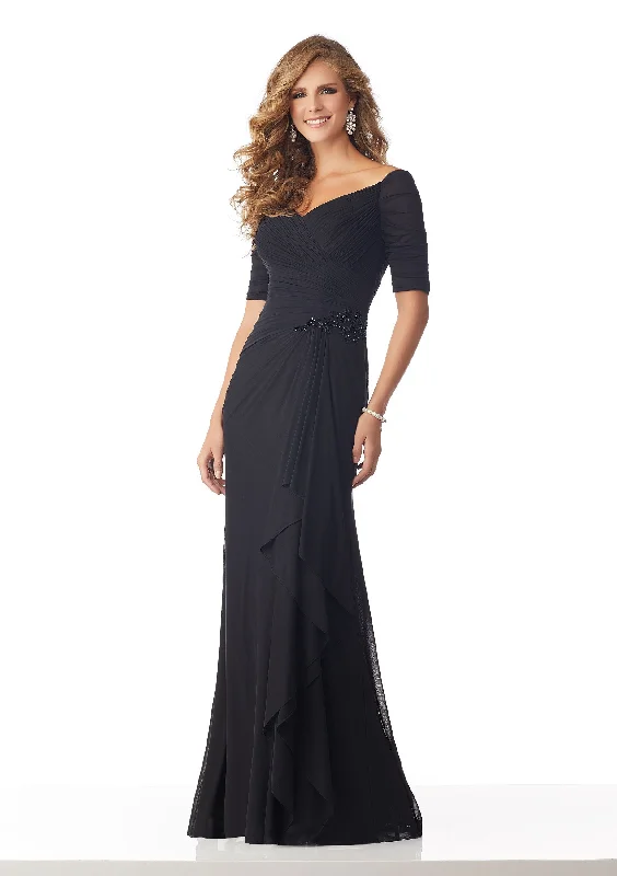 women's plus-size dressesMGNY By Mori Lee - Off Shoulder Embroidered Bodycon Dress 71820