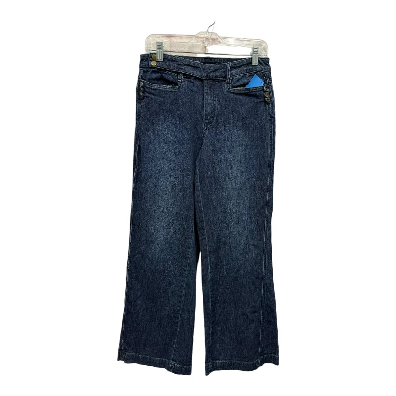 women's denim jeans with zippersJeans Wide Leg By Pilcro In Blue Denim, Size:4