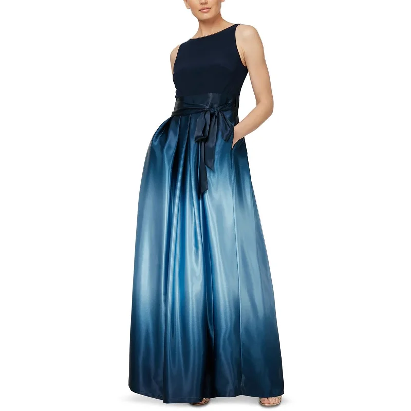 women's bespoke dressesSLNY Womens Petites Ombre Satin Evening Dress