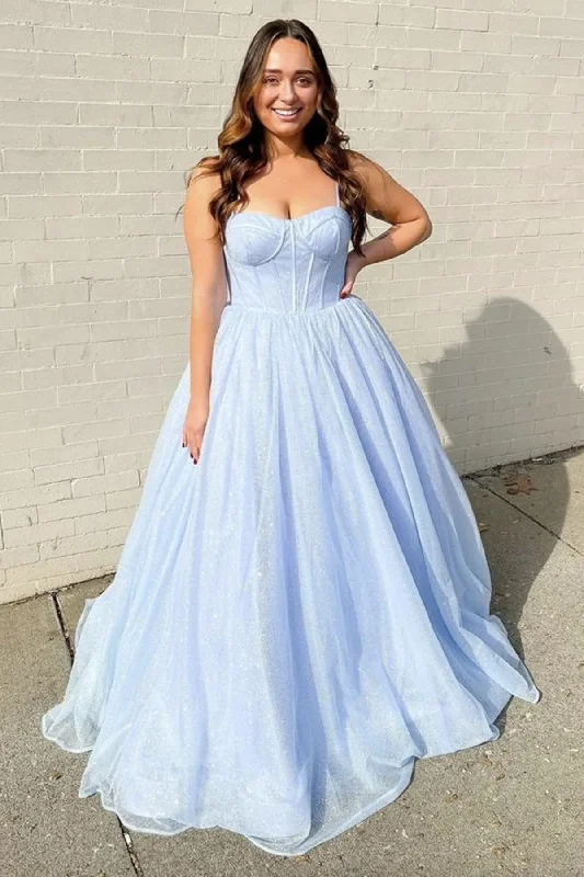 women's ball gown dressesShiny Tulle Open Back Pink/Blue Long Prom Dresses, Pink/Blue Tulle Formal Graduation Evening Dresses  gh1143