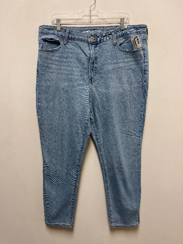 women's denim jeans with buttonsJeans Skinny By Old Navy In Blue Denim, Size: 18