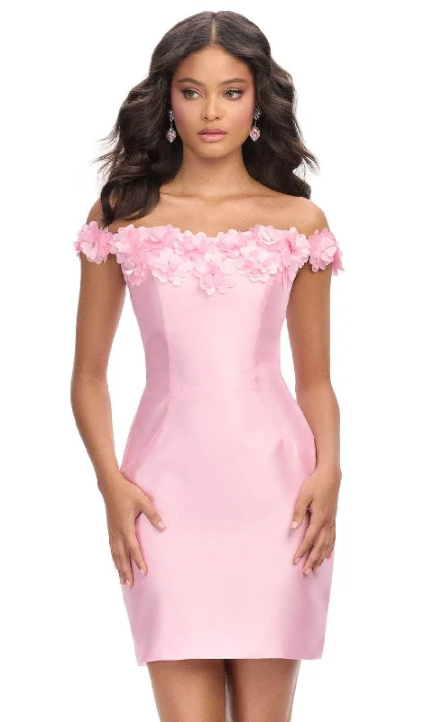 A-Line DressAshley Lauren 4784 - Off Shoulder Bodycon Cocktail Dress