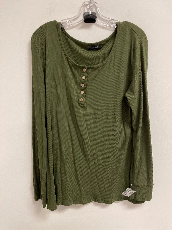 women's tops for those who want to create outfits that are both unique and memorableTop Long Sleeve By Clothes Mentor In Green, Size: 2x