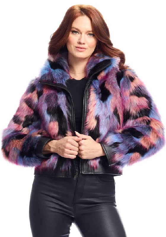 women's coats for everyday wear and tearCosmo Fox Faux Fur Jacket