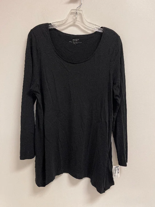 women's tops for those who want to invest in timeless piecesTop Long Sleeve By Pure Jill In Black, Size: L