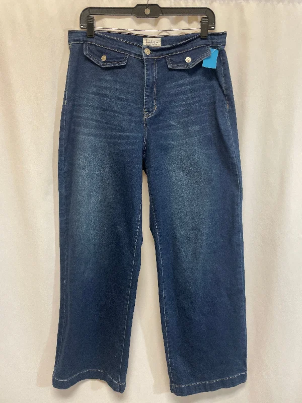 women's denim jeans for a flattering silhouetteJeans Wide Leg By Nicole By Nicole Miller In Blue Denim, Size: 10