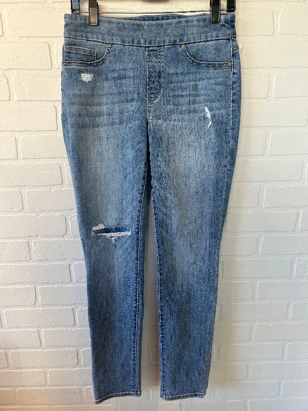 women's denim jeans with animal printsJeans Jeggings By Chicos In Blue Denim, Size: 2