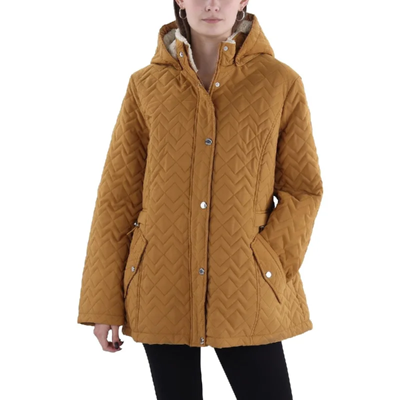 women's coats for special occasions and everyday eleganceWomens Faux Fur Lined Hooded Quilted Coat