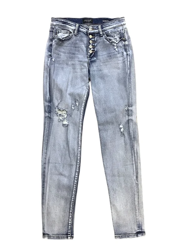 women's denim jeans with zippersJeans Straight Boyfriend fit By Judy Blue In Blue, Size: 5/27