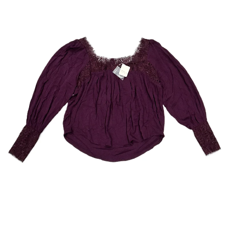 women's tops for those who want to stay cool and chic during warmer weatherTop Long Sleeve By Free People In Purple, Size: Xs