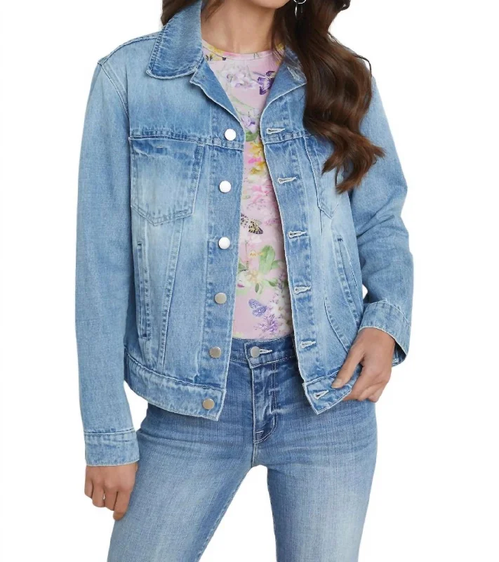 women's coats for tall womenMack Oversized Denim Jacket In Palisade