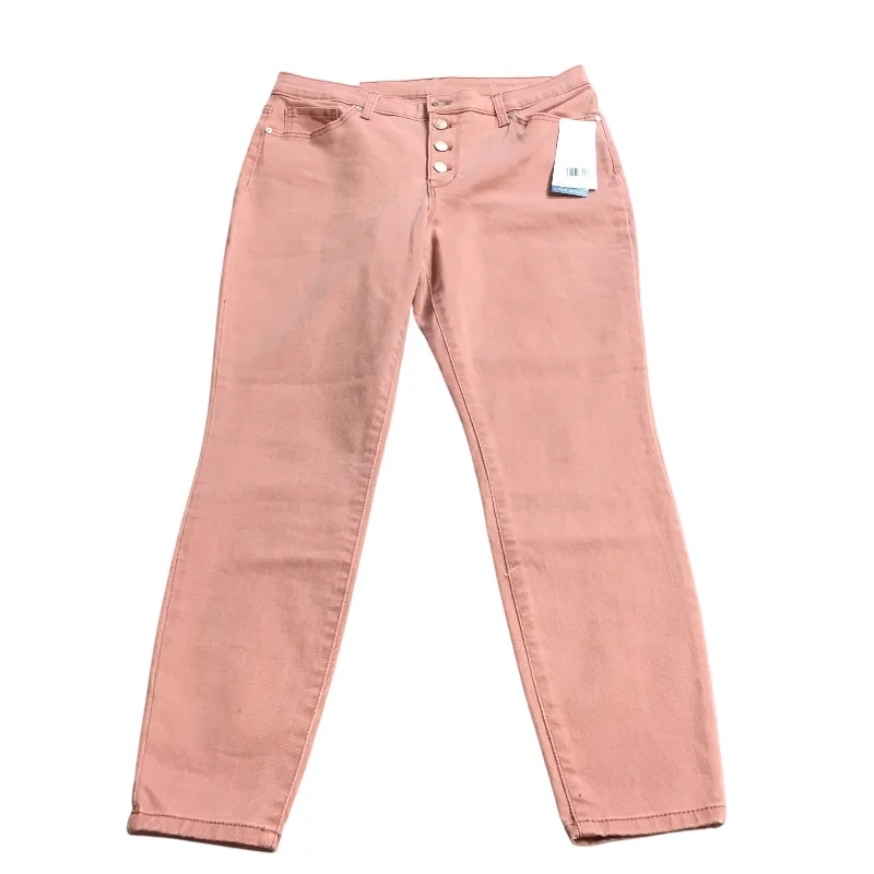 women's mom jeans denimJeans Skinny By New Directions In Pink Denim, Size: 8