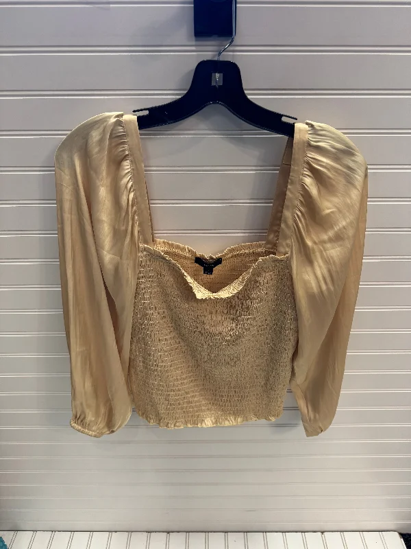 women's tops for maximalist fashion loversTop Long Sleeve By J. Crew In Gold, Size: S