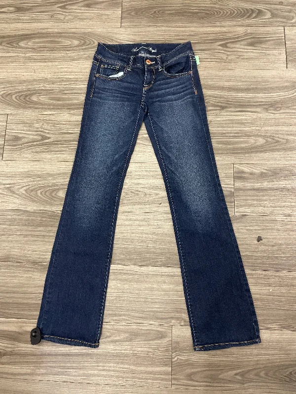 women's denim jeans for springJeans Boot Cut By American Eagle In Blue, Size: 4l