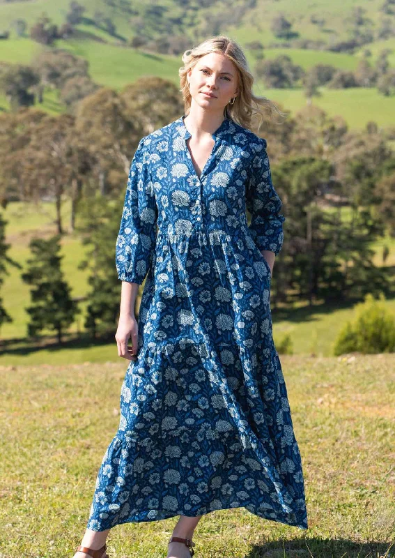 Shift DressBlue Meadow Tiered Maxi Dress