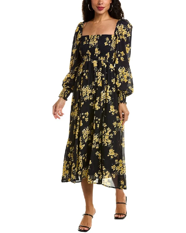 women's vacation dressesO.P.T. Classic Smocked Maxi Dress