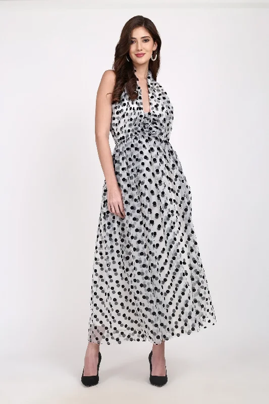 Sequined DressBlake Maxi Dress in Polka Dot