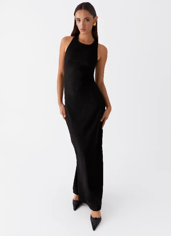 women's maximalist dressesAlice Cut Out Maxi Dress - Black