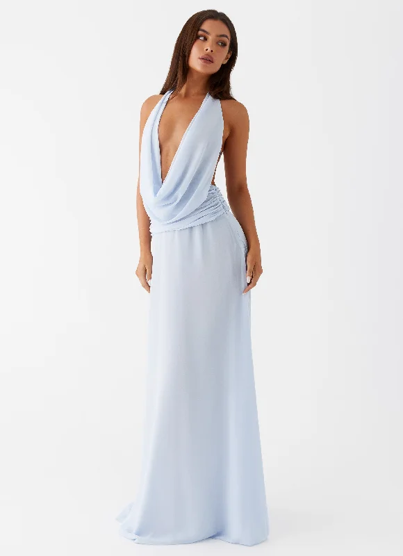 Evening DressElysia Chiffon Maxi Dress - Baby Blue