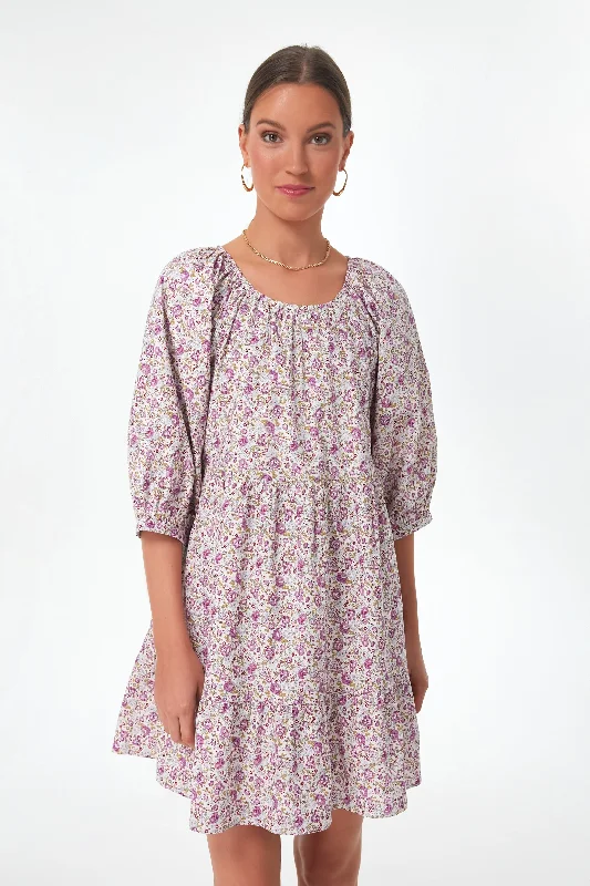 women's casual Friday dressesLilac Floral Huckleberry Mini Dress