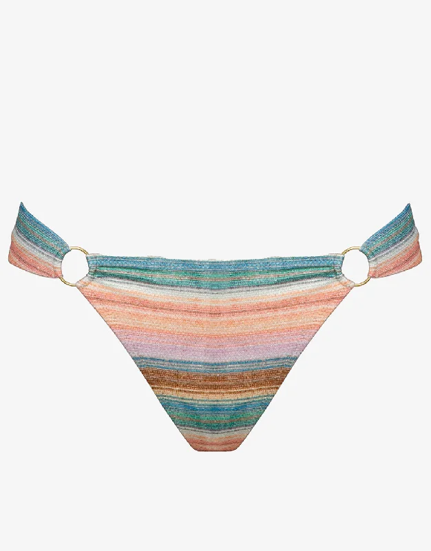 Tankini Female SwimwearPastel Sunset Ring Side Bikini Pant - Pink Stripe