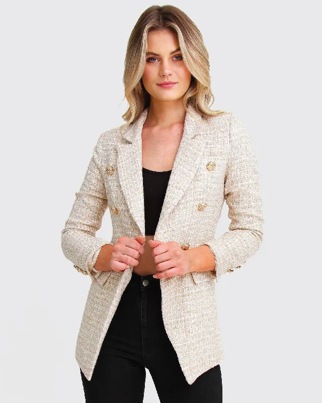 Princess Polina Textured Weave Blazer