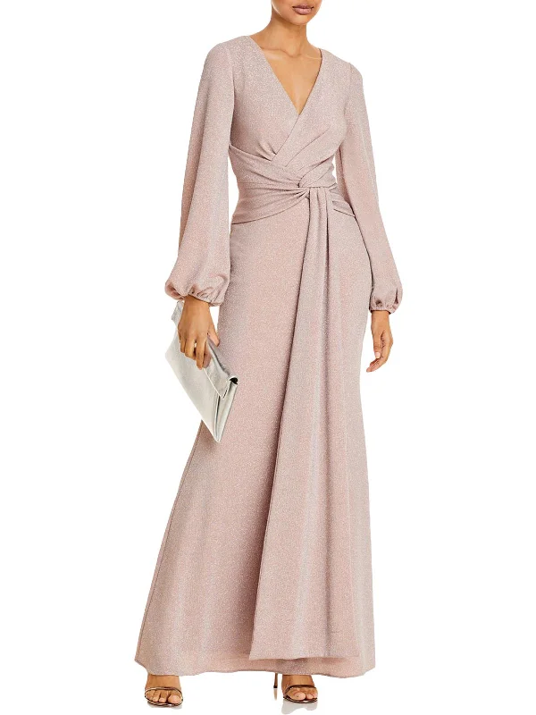 Sheath DressWomens Metallic Maxi Evening Dress