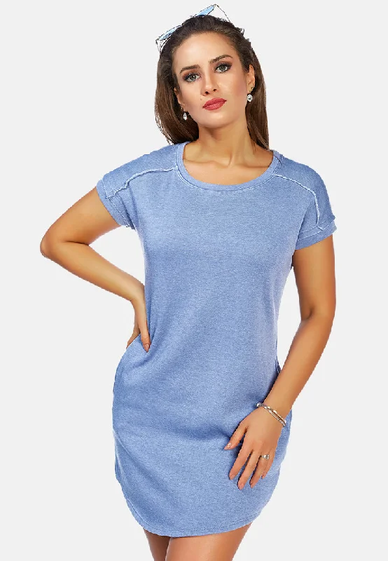 Solid T-Shirt Dress By Ruw