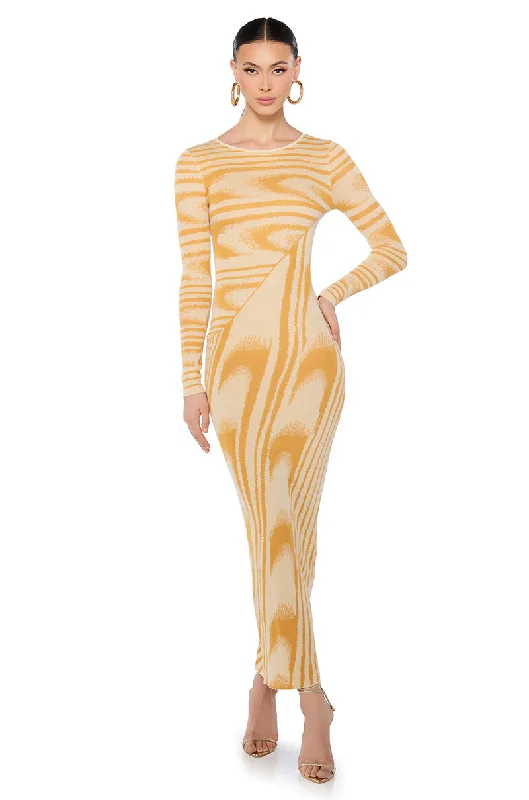 women's limited-edition dressesLAKELYN LIGHTWEIGHT KNIT MAXI DRESS IN MUSTARD