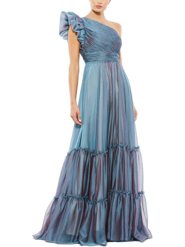 Minimalist DressWomens Ruffle Maxi Evening Dress